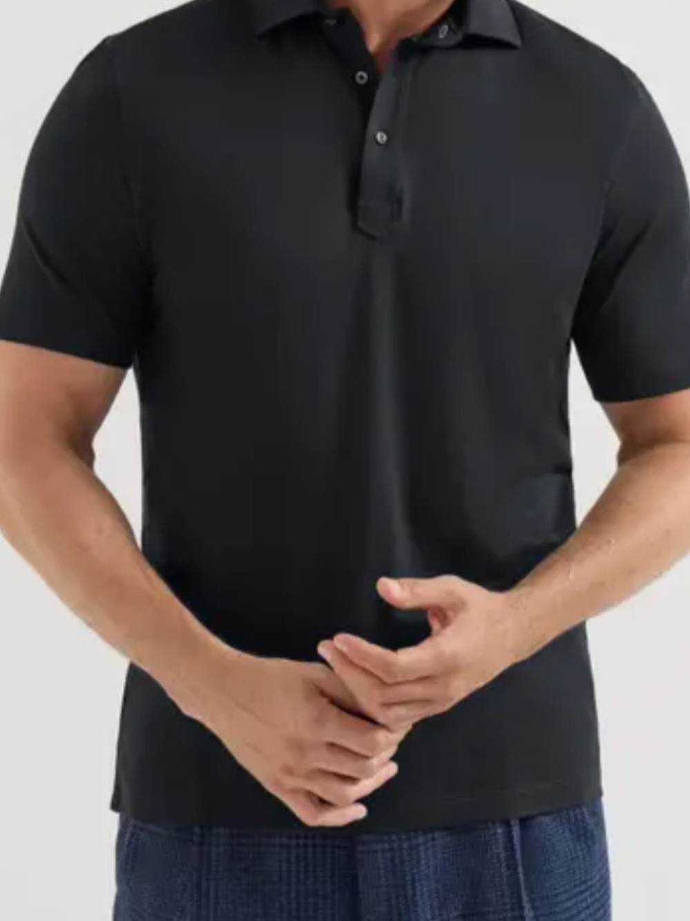H&M Men's Black Short-Sleeve Polo